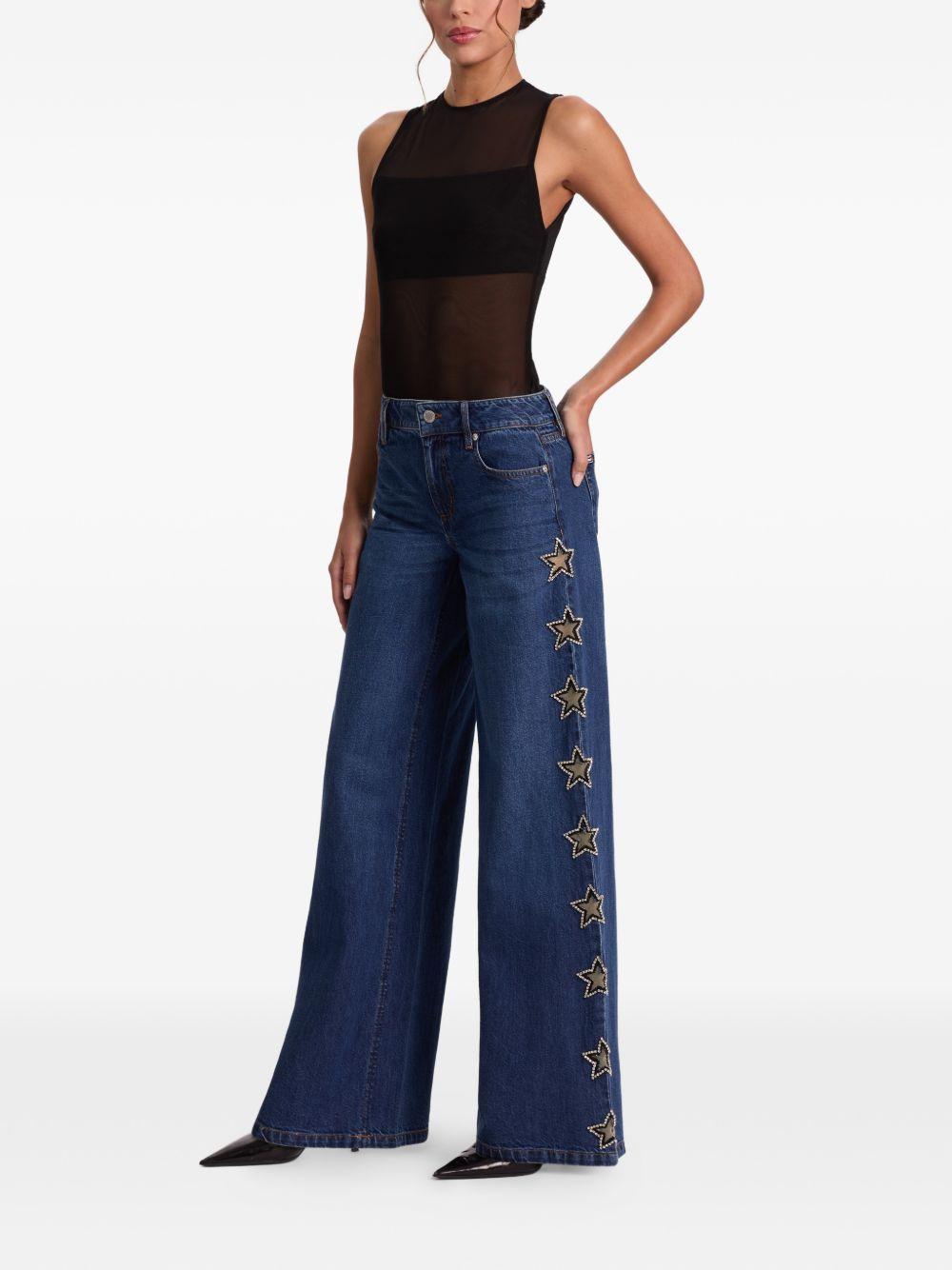alice + olivia jeans blue cotton - women