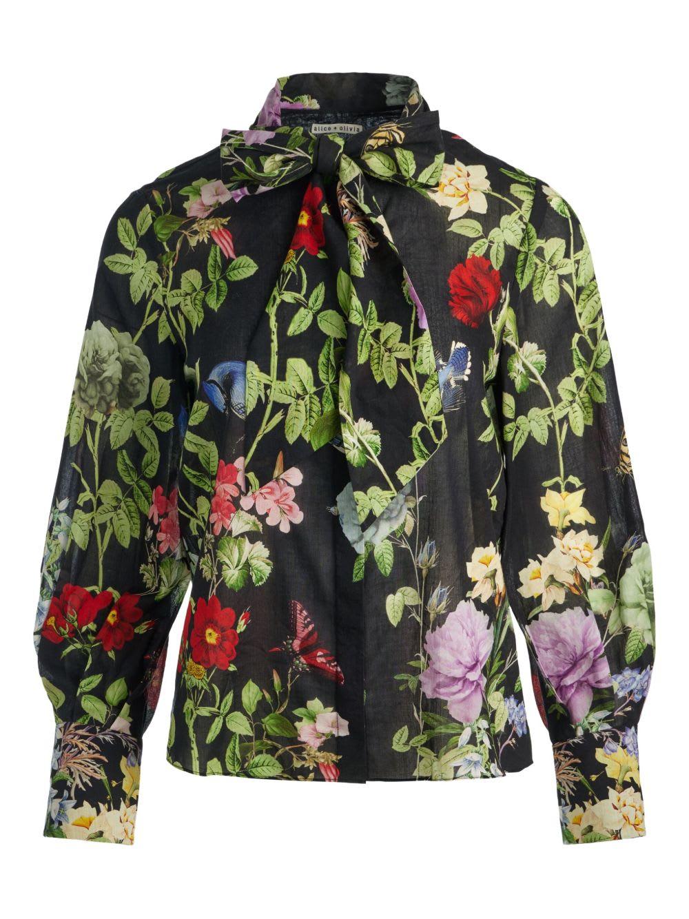 alice + olivia lloyd cotton blouse
