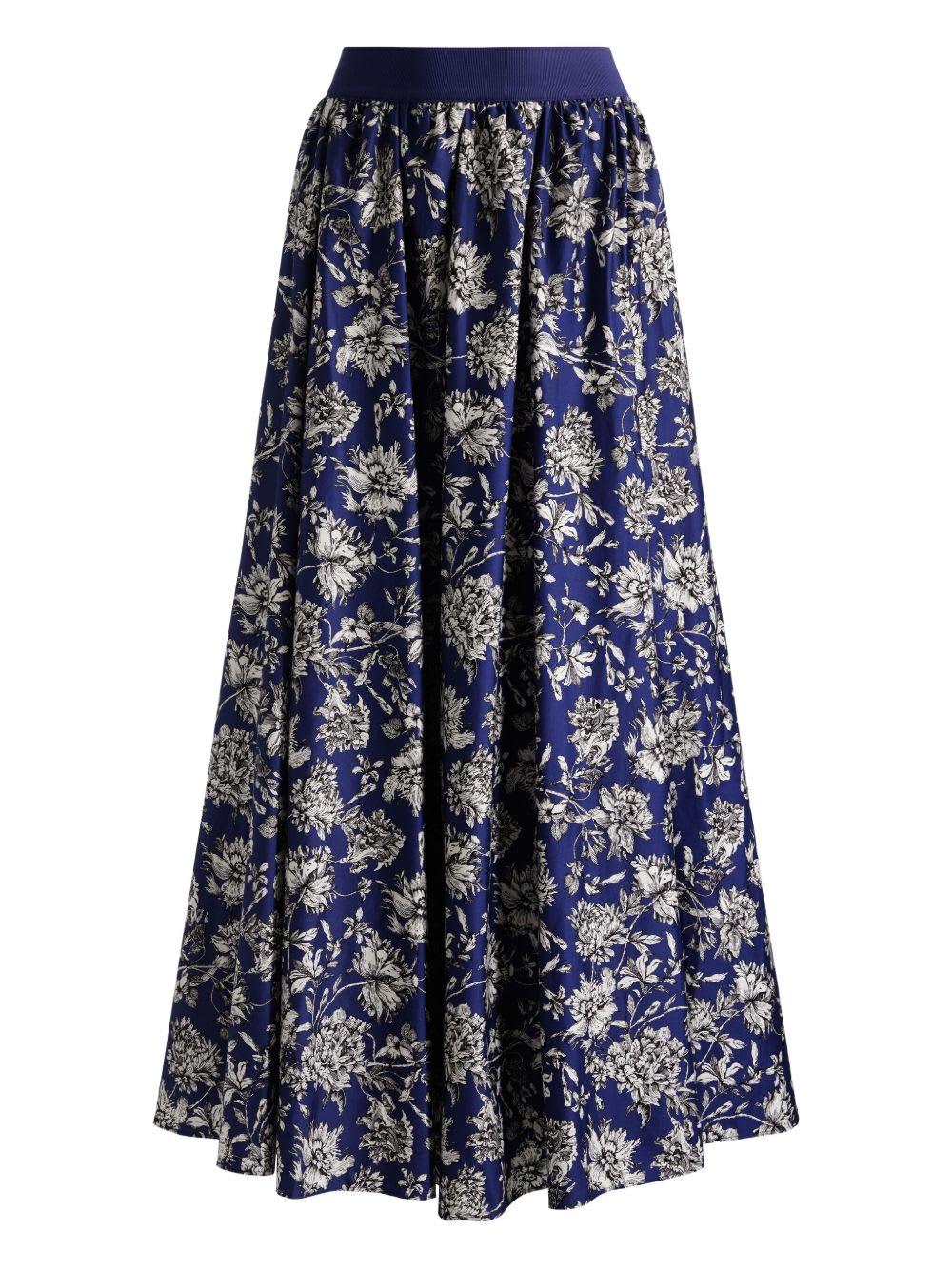 alice + olivia nilda cotton maxi skirt