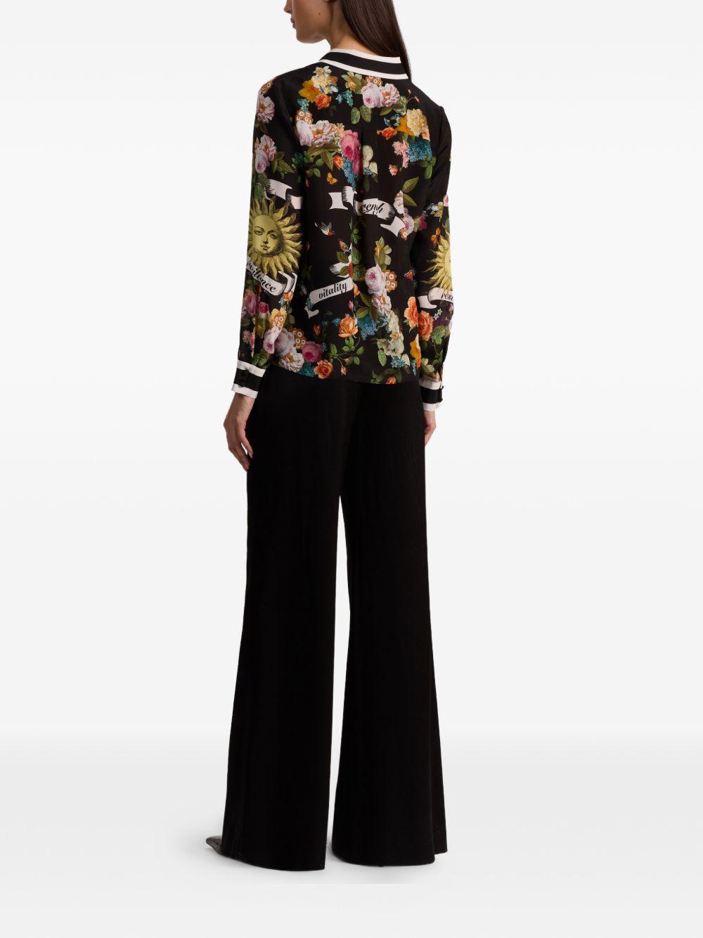 alice + olivia shirts black silk - women
