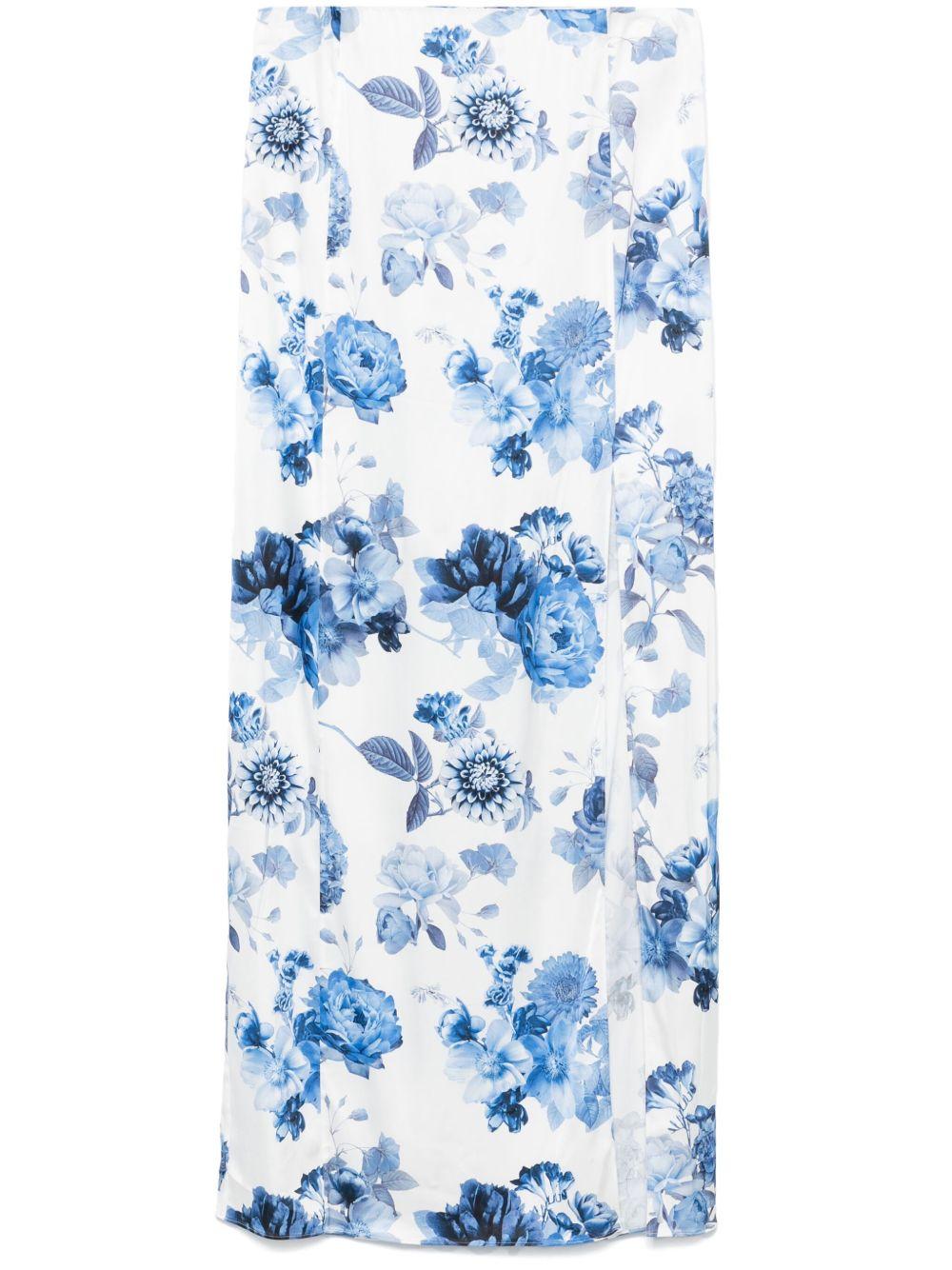 alice + olivia skirts clear blue outer: viscose - women