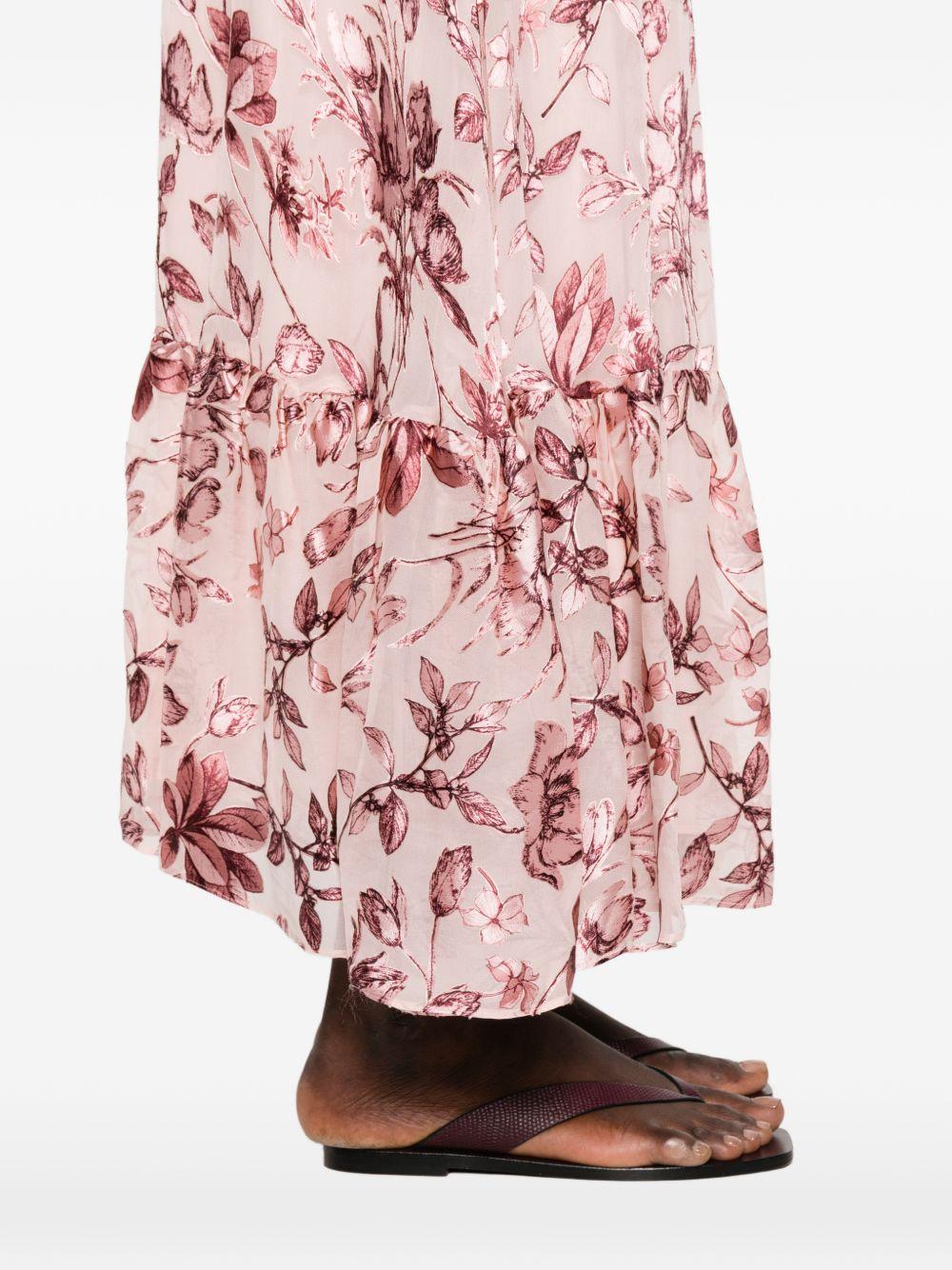 alice + olivia skirts pink viscose silk - women