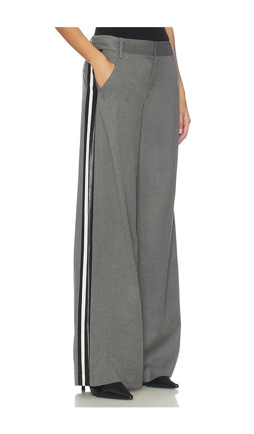 alice + olivia stu ultra baggy pant in grey.