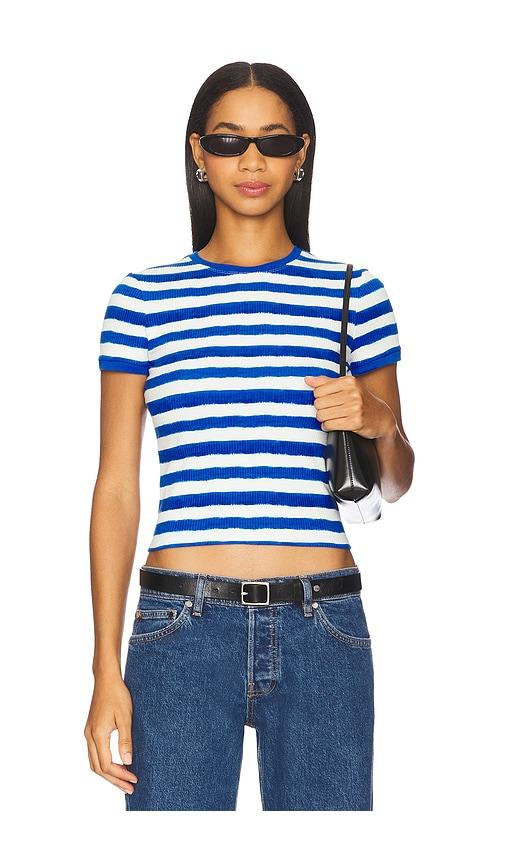 alice + olivia tess tee in royal.