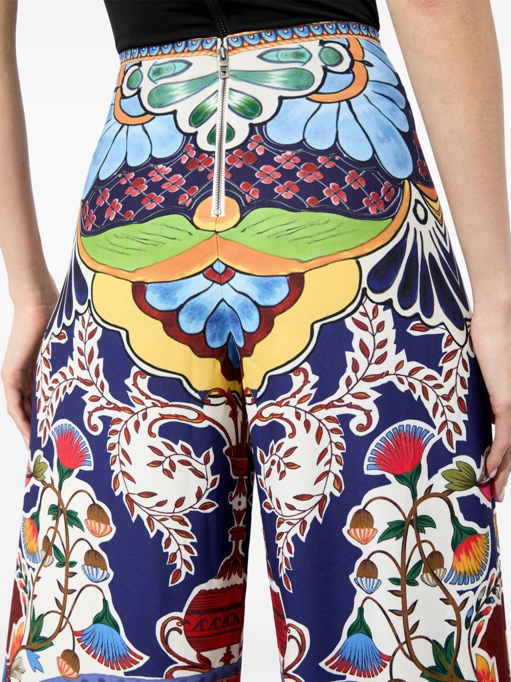 alice + olivia trousers multicolour polyester - women
