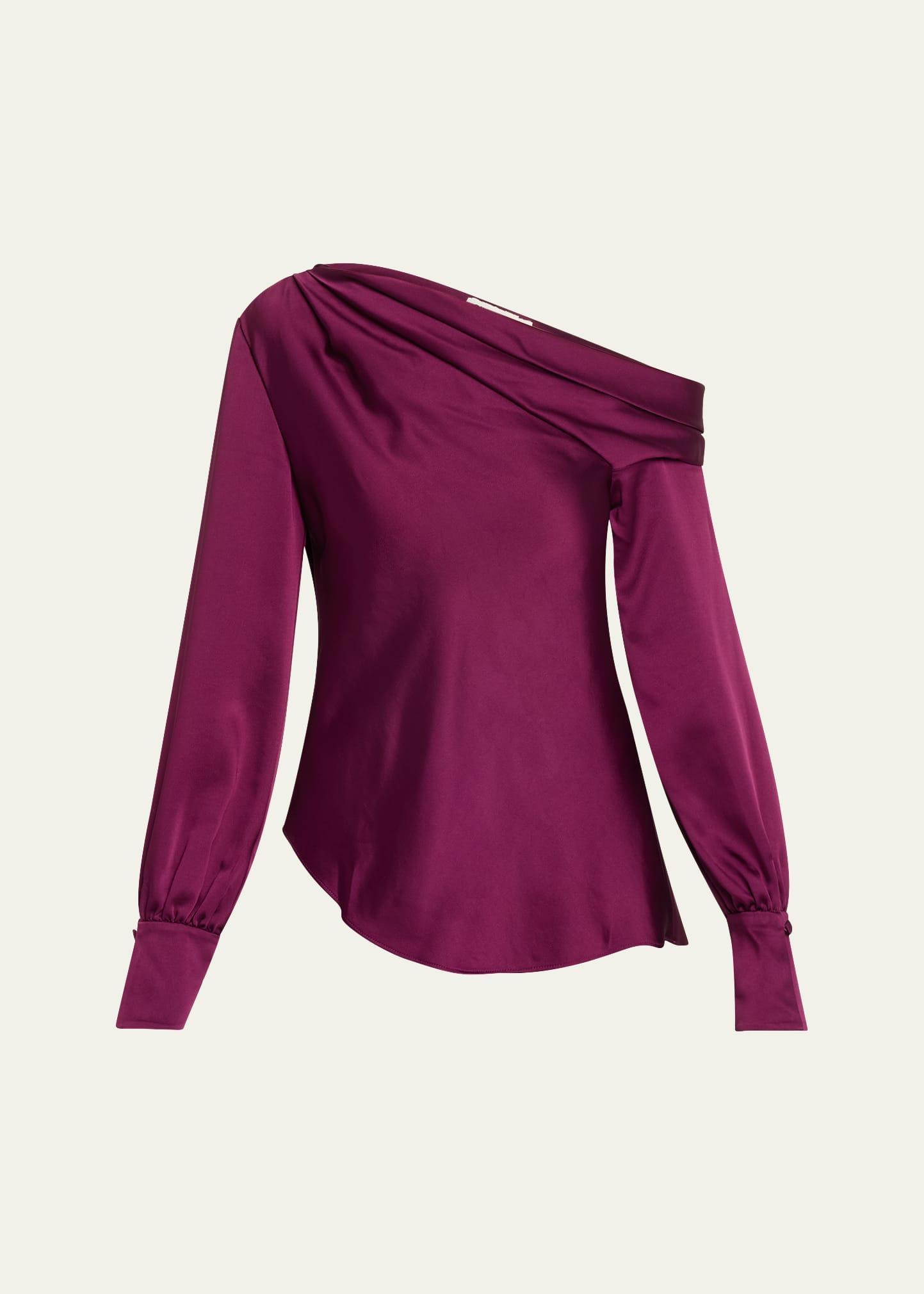 alice draped one-shoulder top