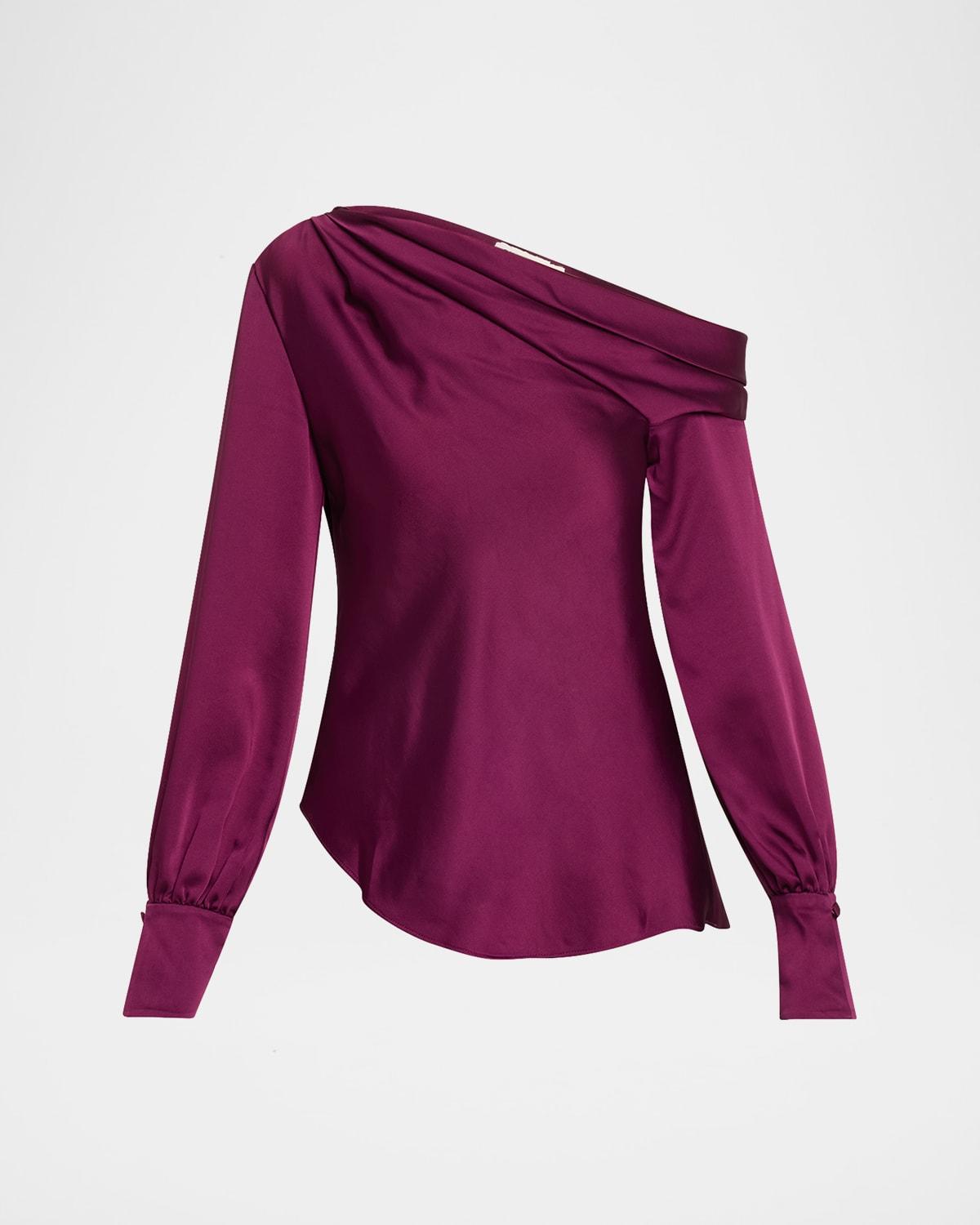 alice draped one-shoulder top
