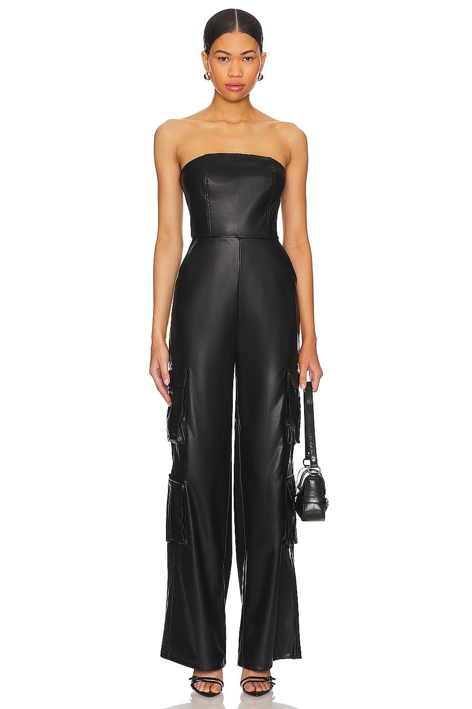 alice faux leather jumpsuit