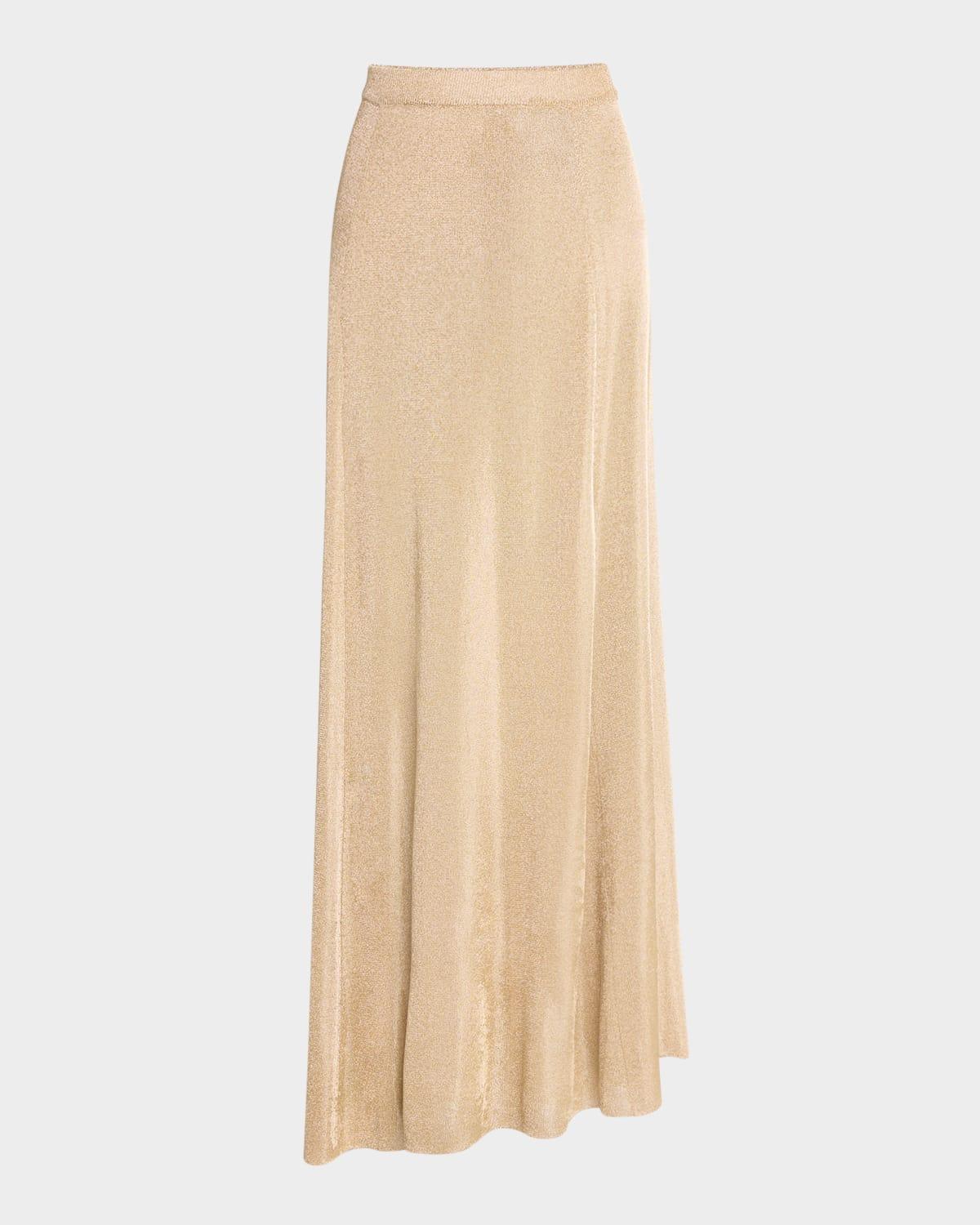 alice metallic knit maxi skirt