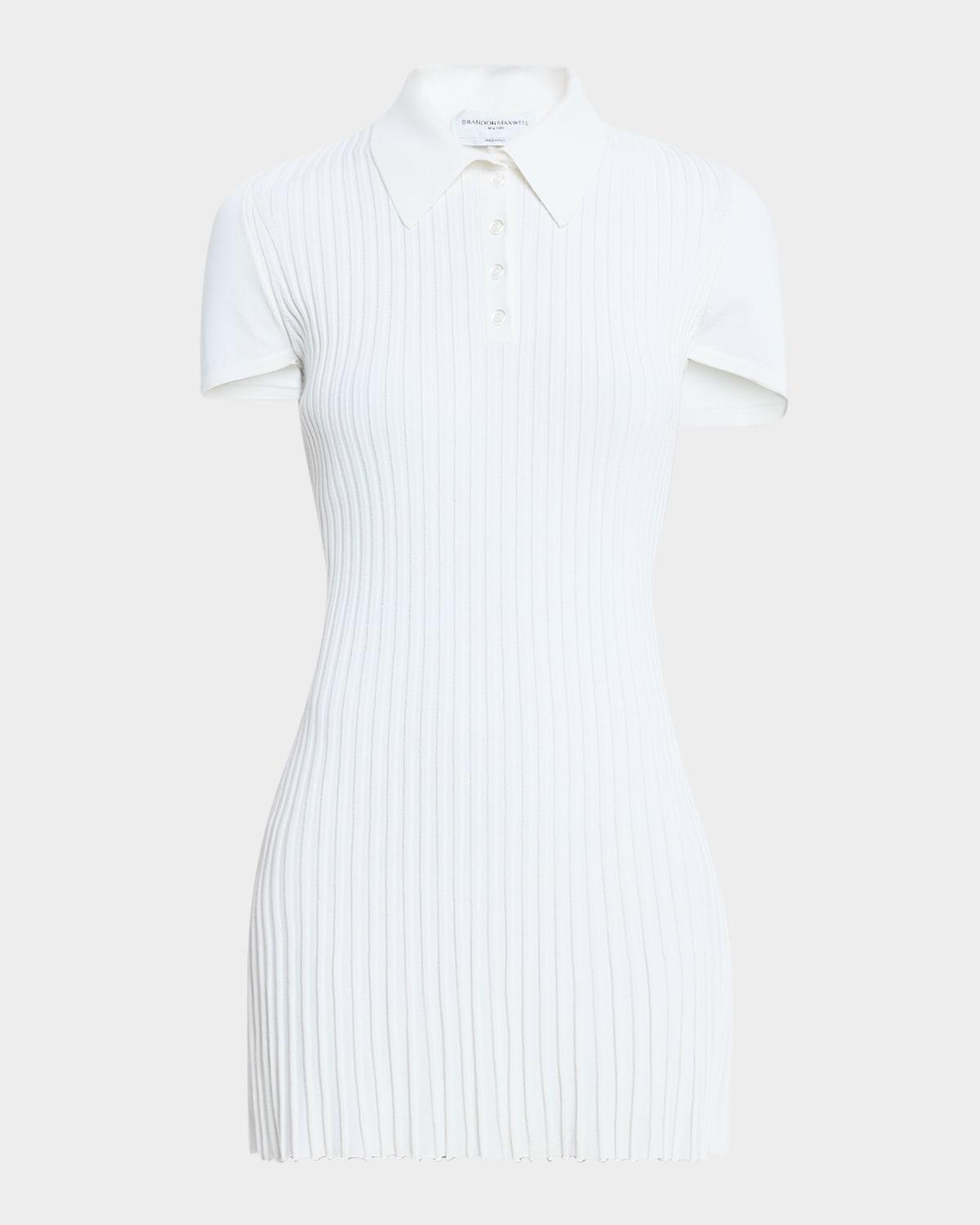 alice pleated polo mini dress