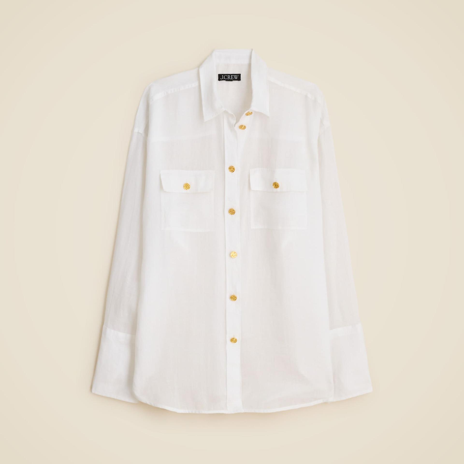 alighieri x j.crew &eacute;tienne oversized shirt in ramie