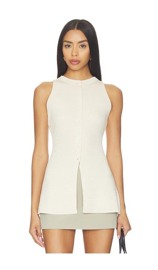 aligne daphne knit sleeveless in tan.