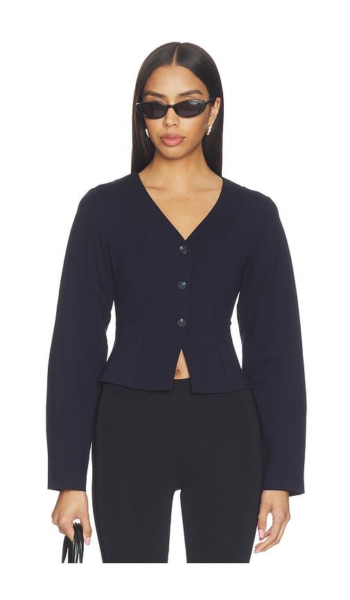 aligne doyer ponte top in navy.