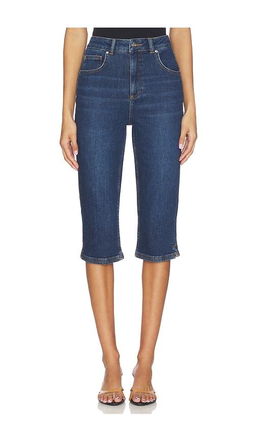 aligne gracey denim pedal pusher in blue.