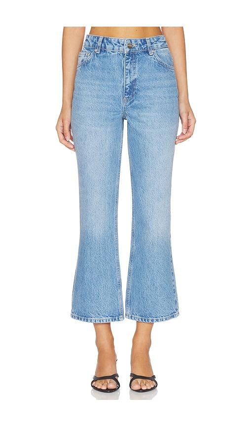 aligne kick flare jean in blue.