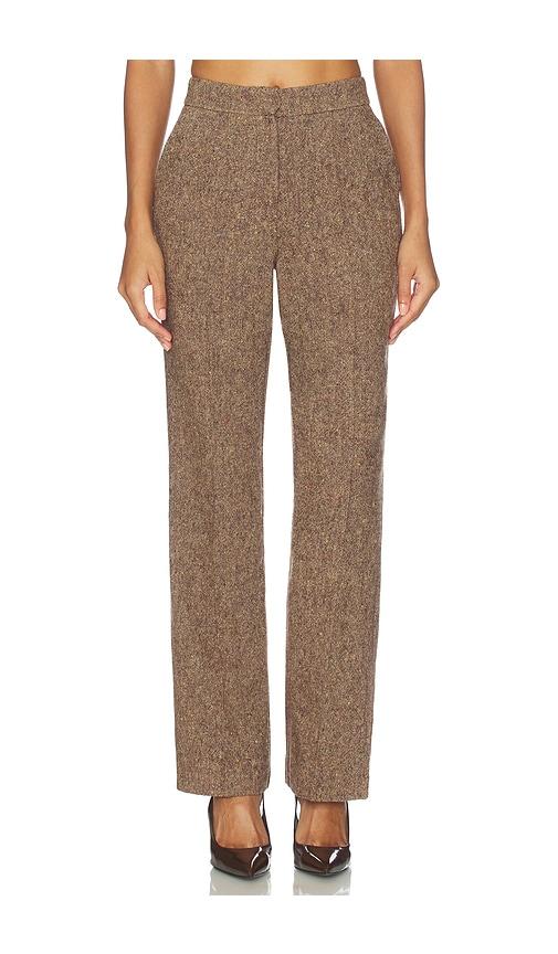 aligne lena wool trouser in brown.