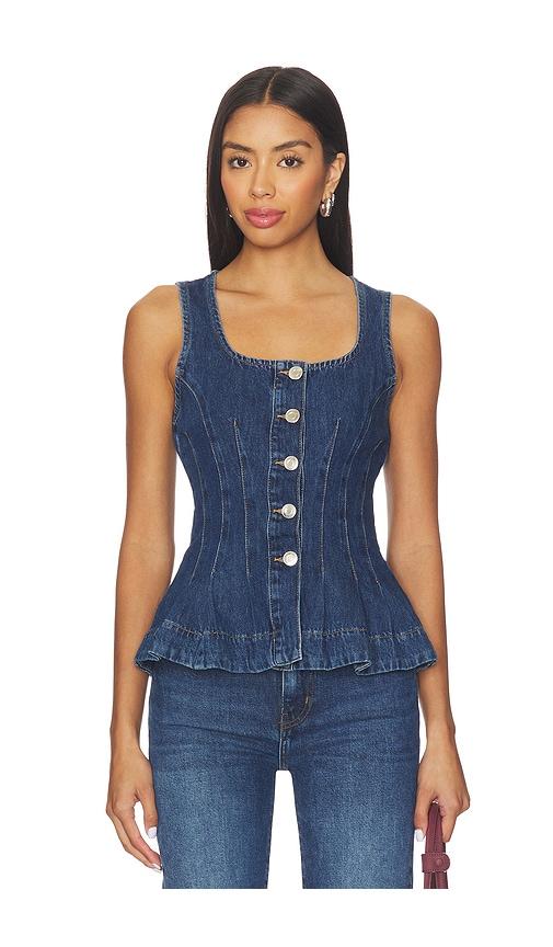 aligne valentina top in blue.