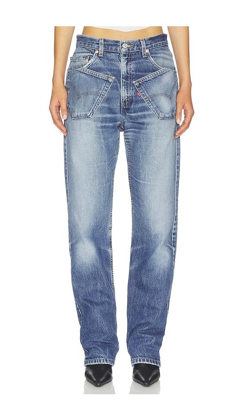 aligrace avant pocket jean in blue.