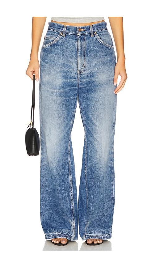 aligrace vintage wide leg jean in blue.