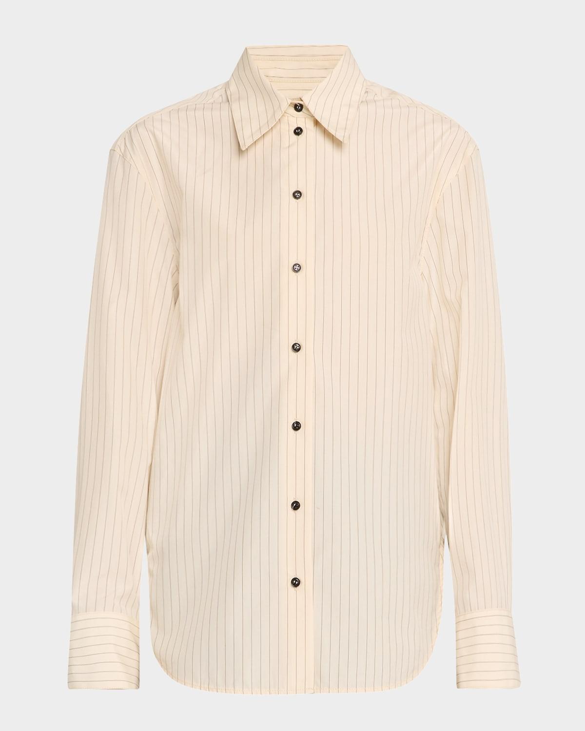 alim striped button-down shirt