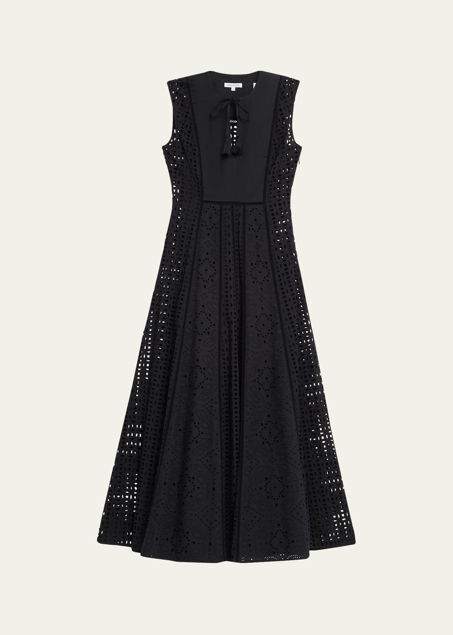 alina sleeveless eyelet maxi dress