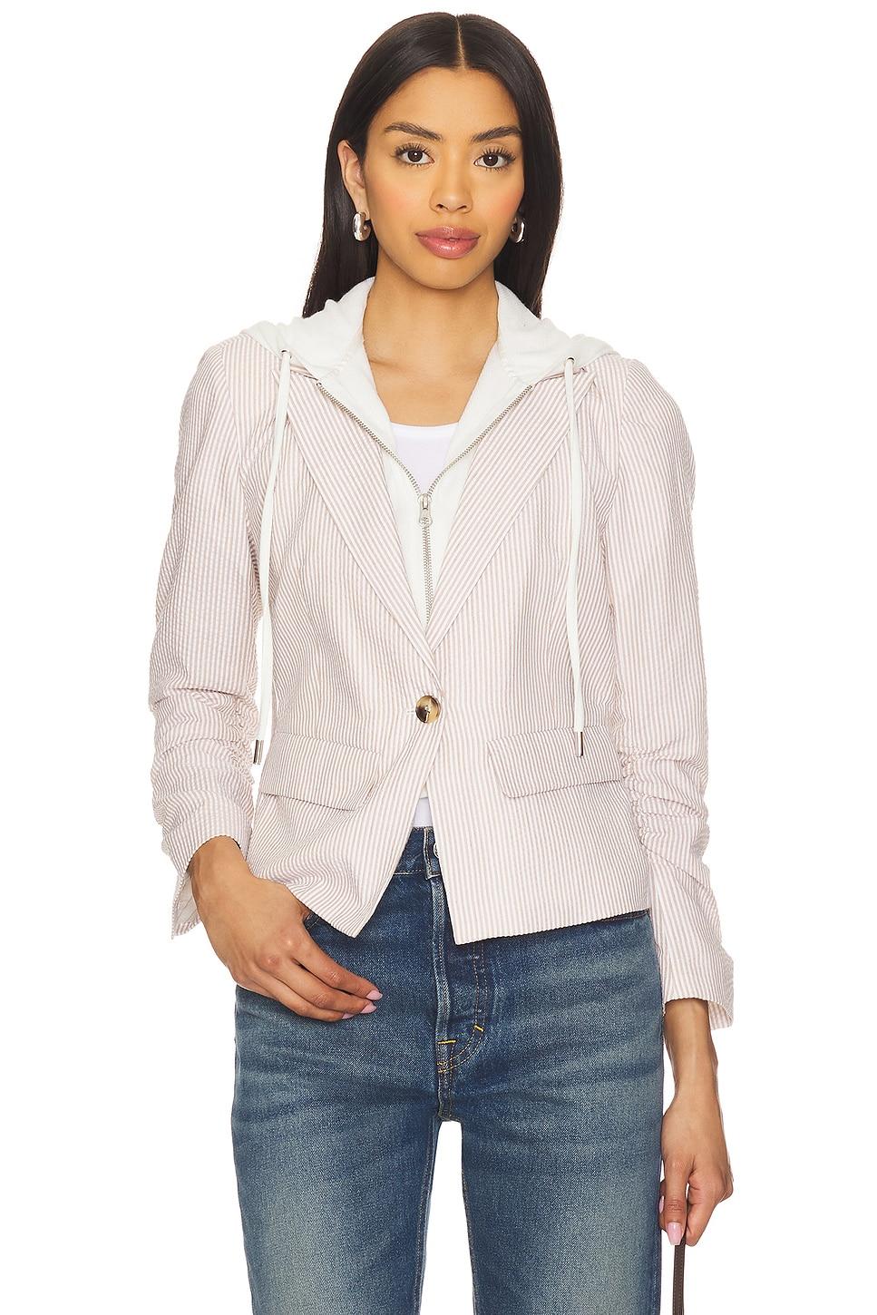 alina striped blazer with dickey