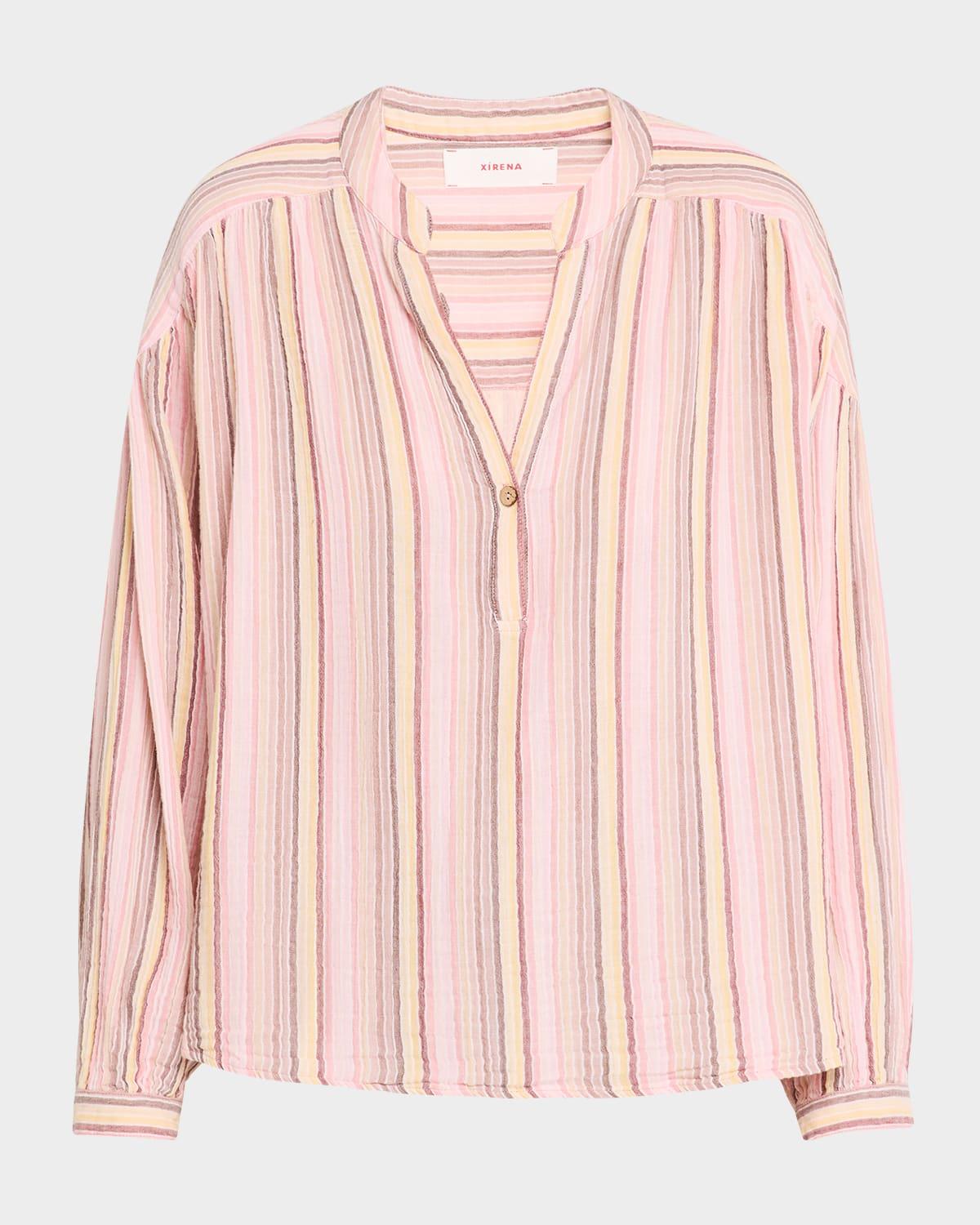 alina striped cotton top