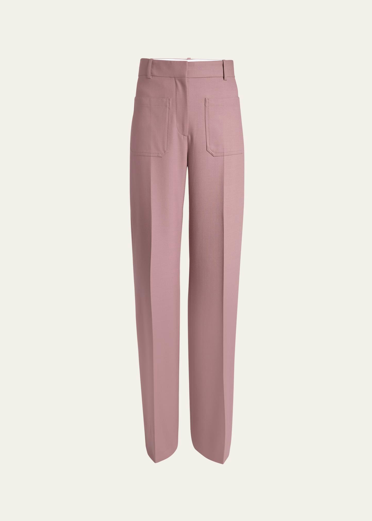 alina wide leg wool-blend trousers