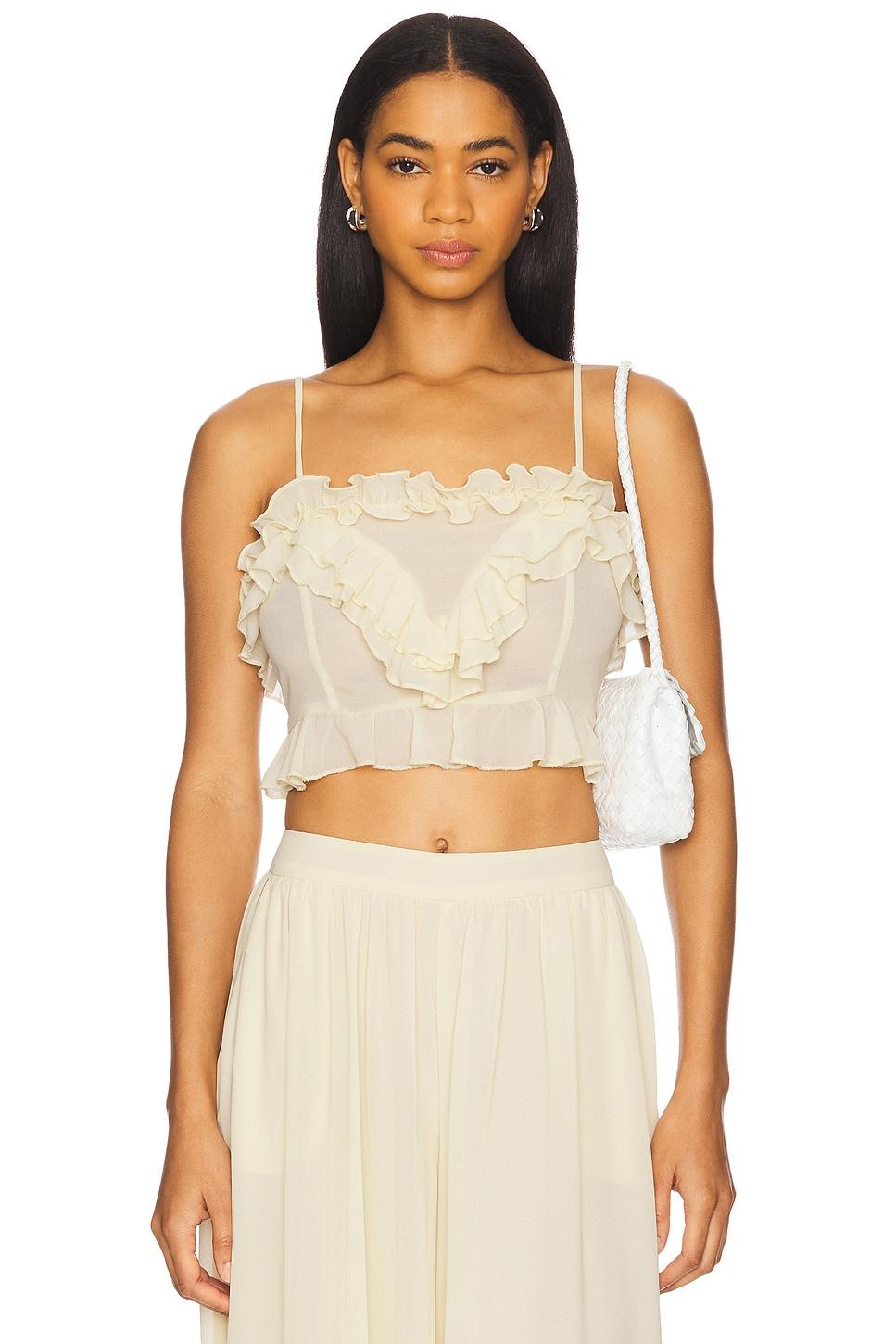 alira frill detail crop top