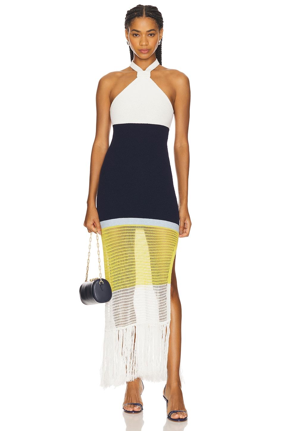 alix fringe maxi crochet dress