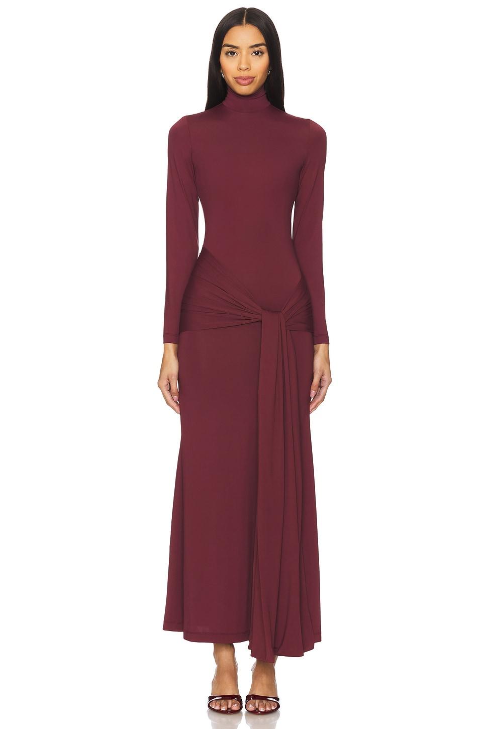 alix maxi tie front dress