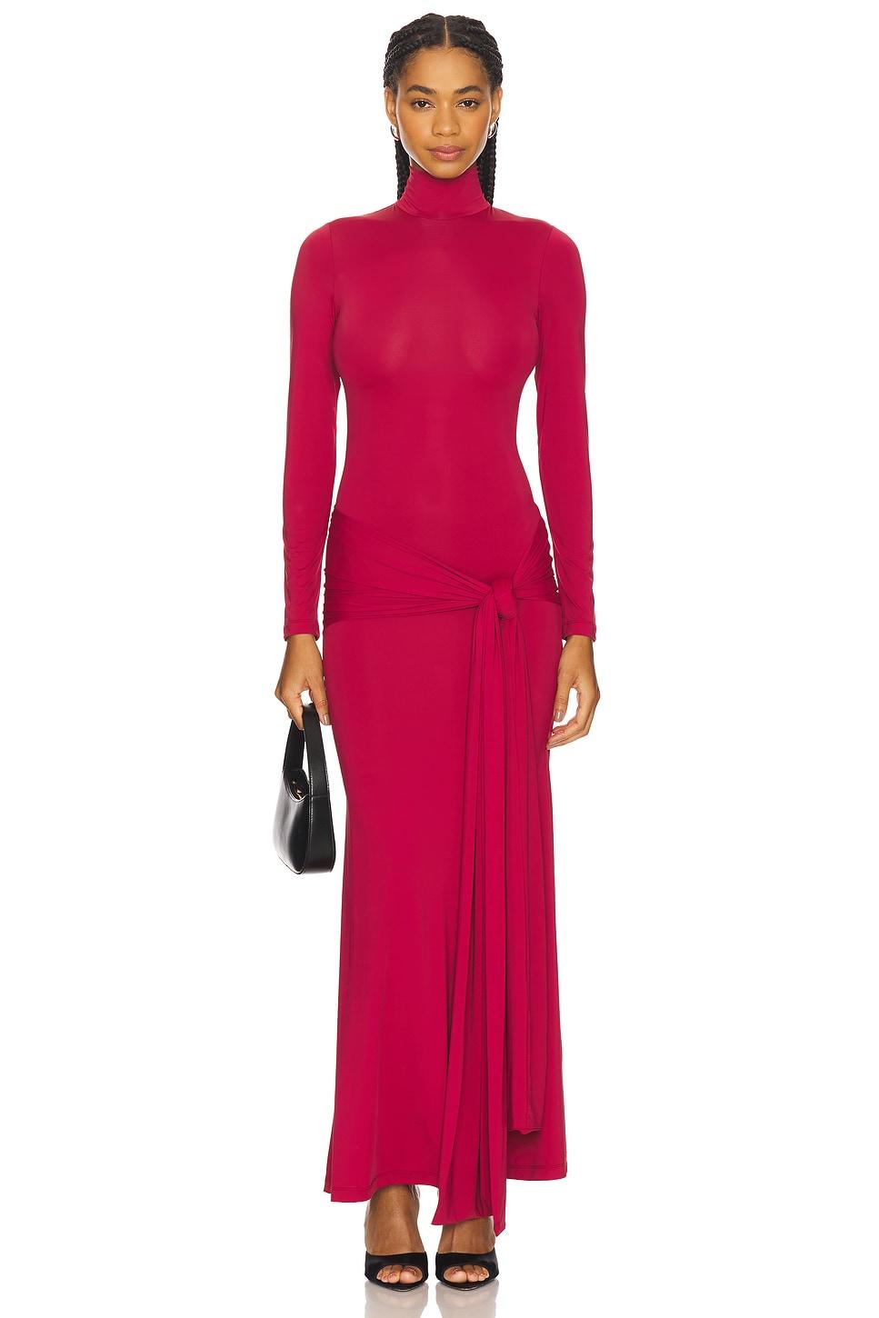 alix maxi tie front dress