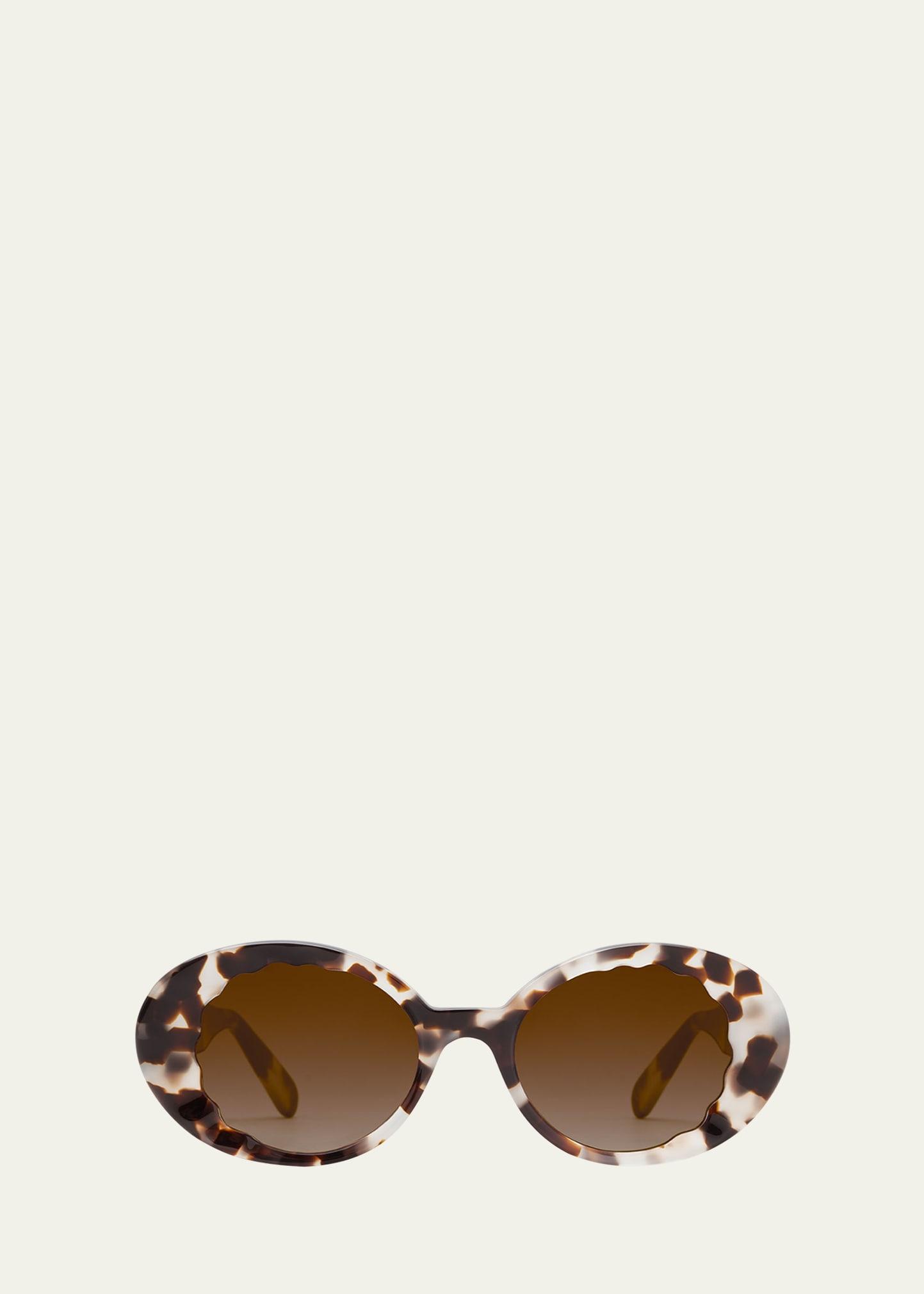 alixie acetate oval sunglasses