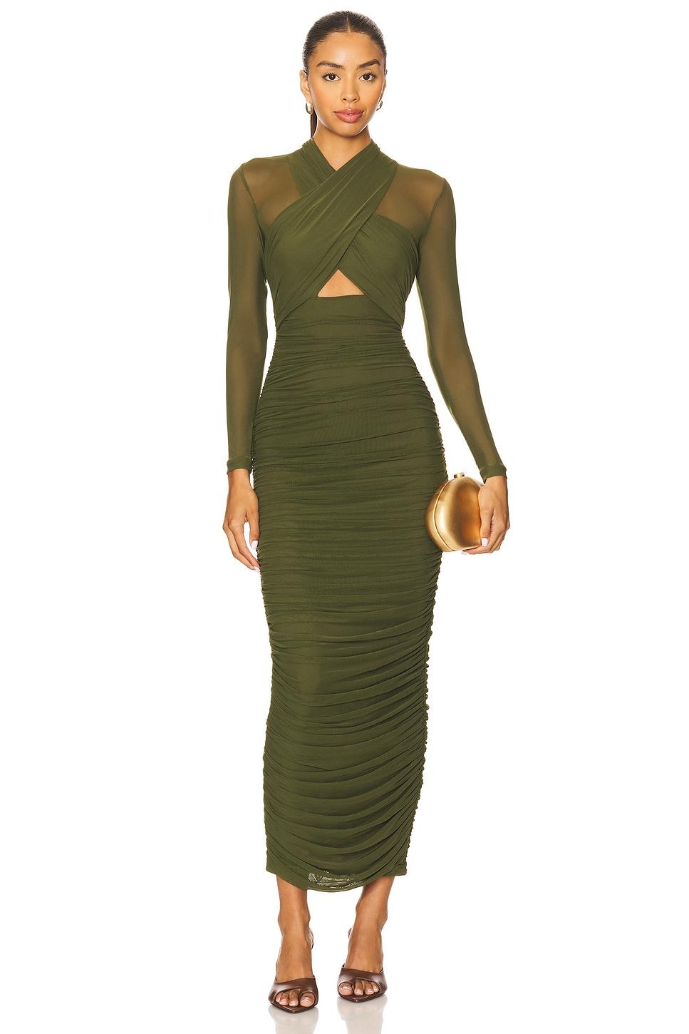 aliyah long midi dress