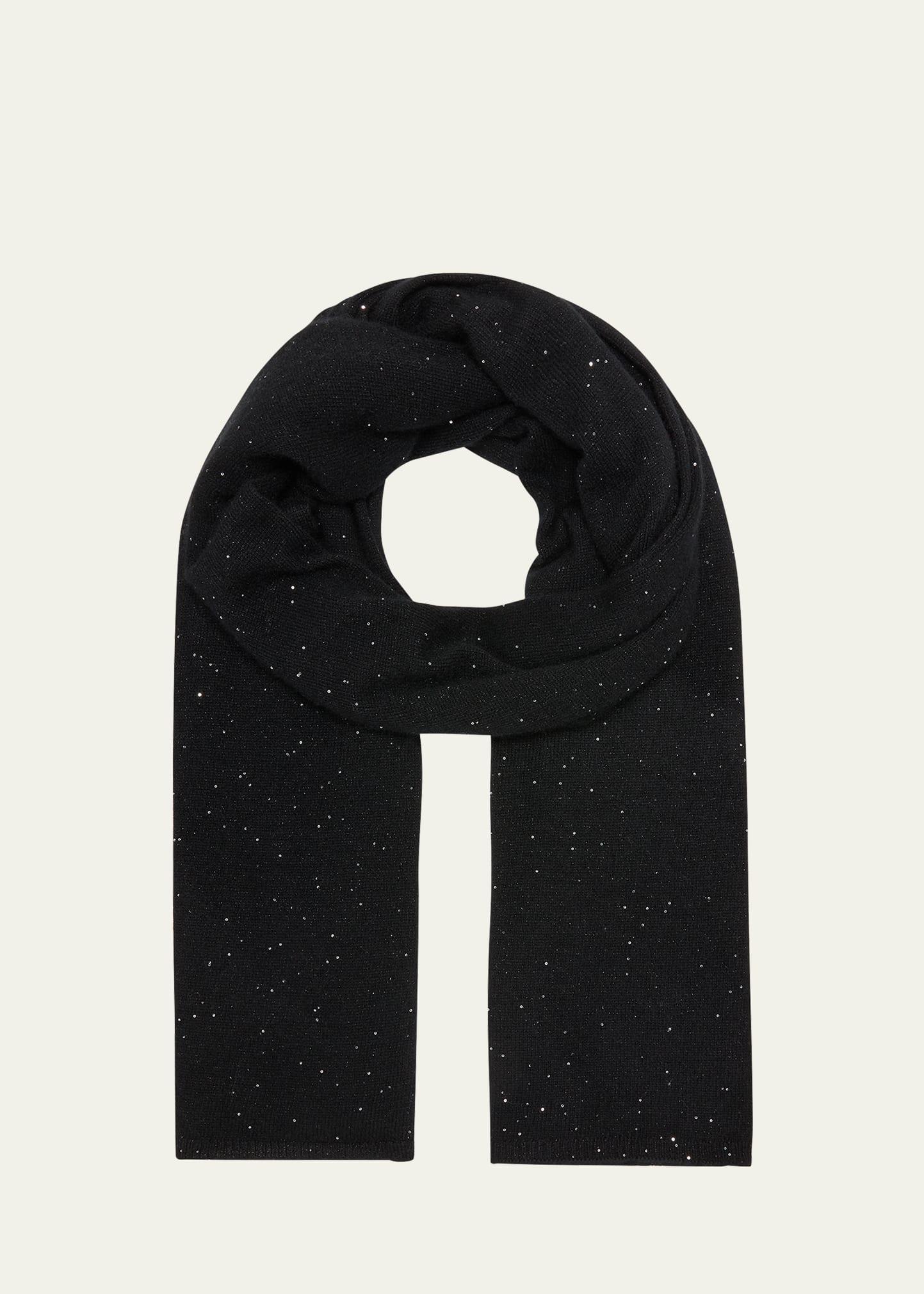 all-over sequin cashmere scarf