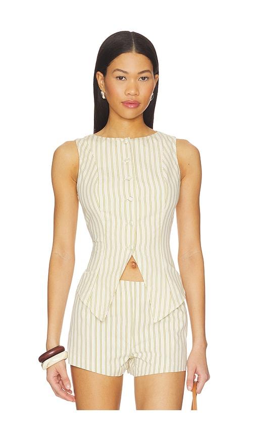 all the ways alerie button front top in cream.