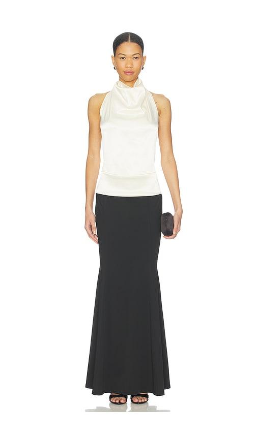 all the ways basma maxi dress in ivory,black.