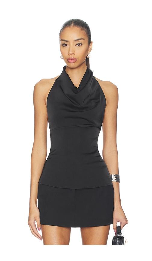 all the ways beth halter top in black.