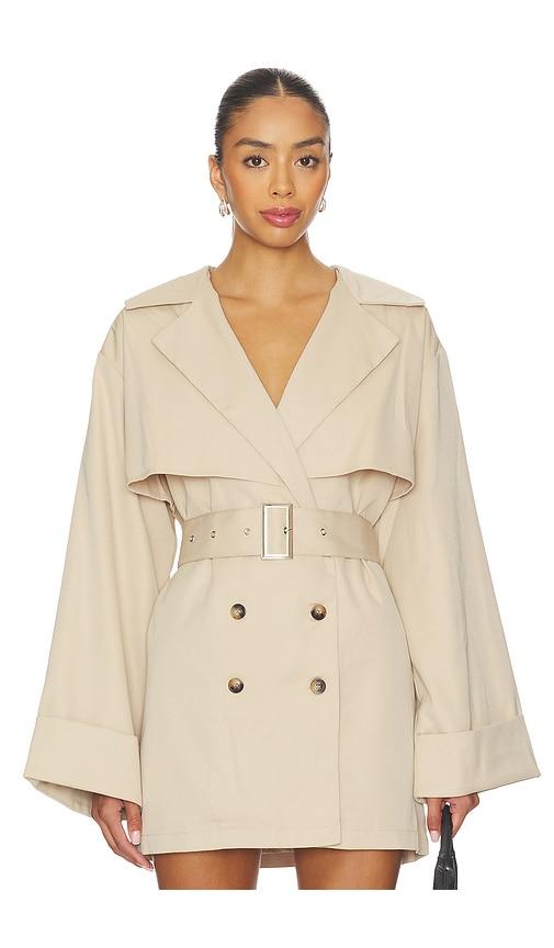 all the ways blaire trench coat in beige.