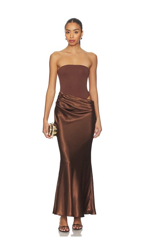 all the ways carrie maxi dress in brown.
