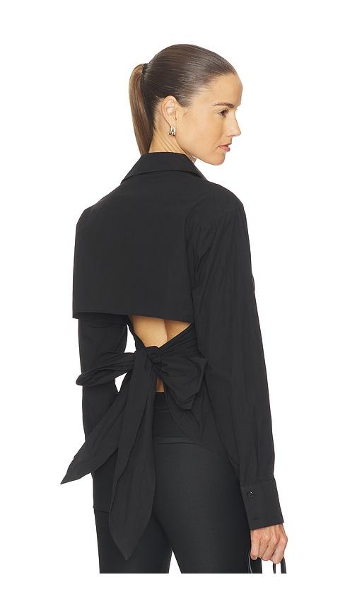 all the ways clarise open back top in black.