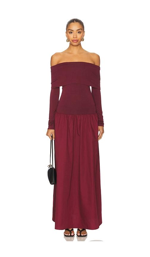 all the ways cressida maxi dress in burgundy.