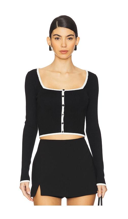 all the ways deanna cardigan in black & white.