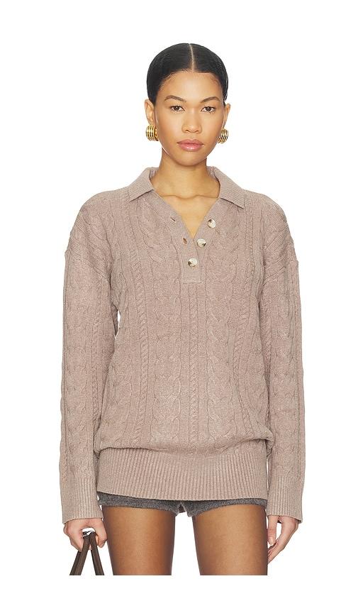 all the ways heather sweater in taupe.
