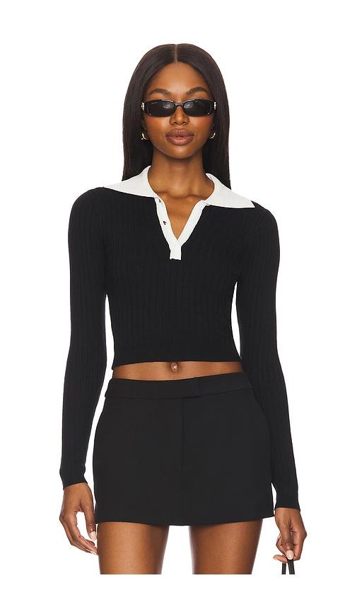 all the ways helena polo sweater in black.