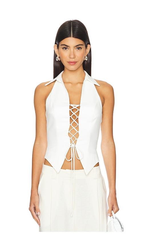 all the ways imogen vest in white.