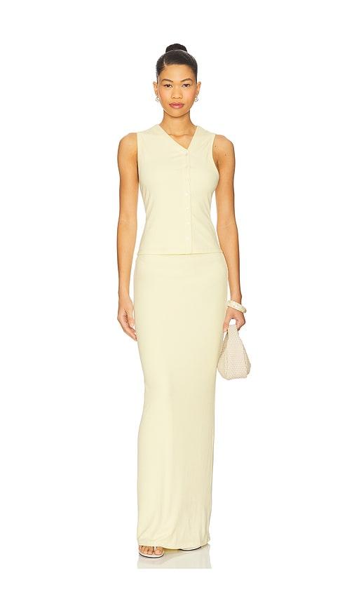all the ways iris maxi skirt set in lemon.
