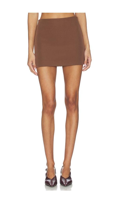 all the ways jubilee mini skirt in brown.