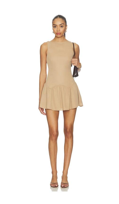 all the ways karoline mini dress in taupe.