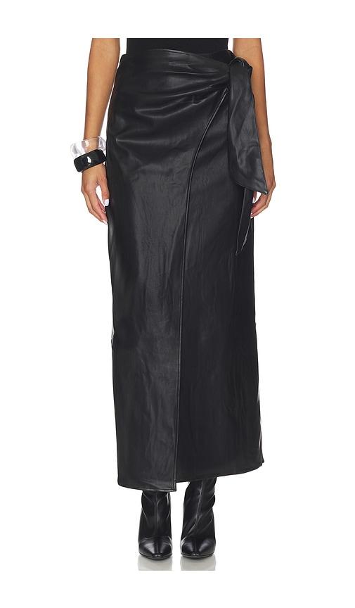 all the ways kassidy faux leather skirt in black.